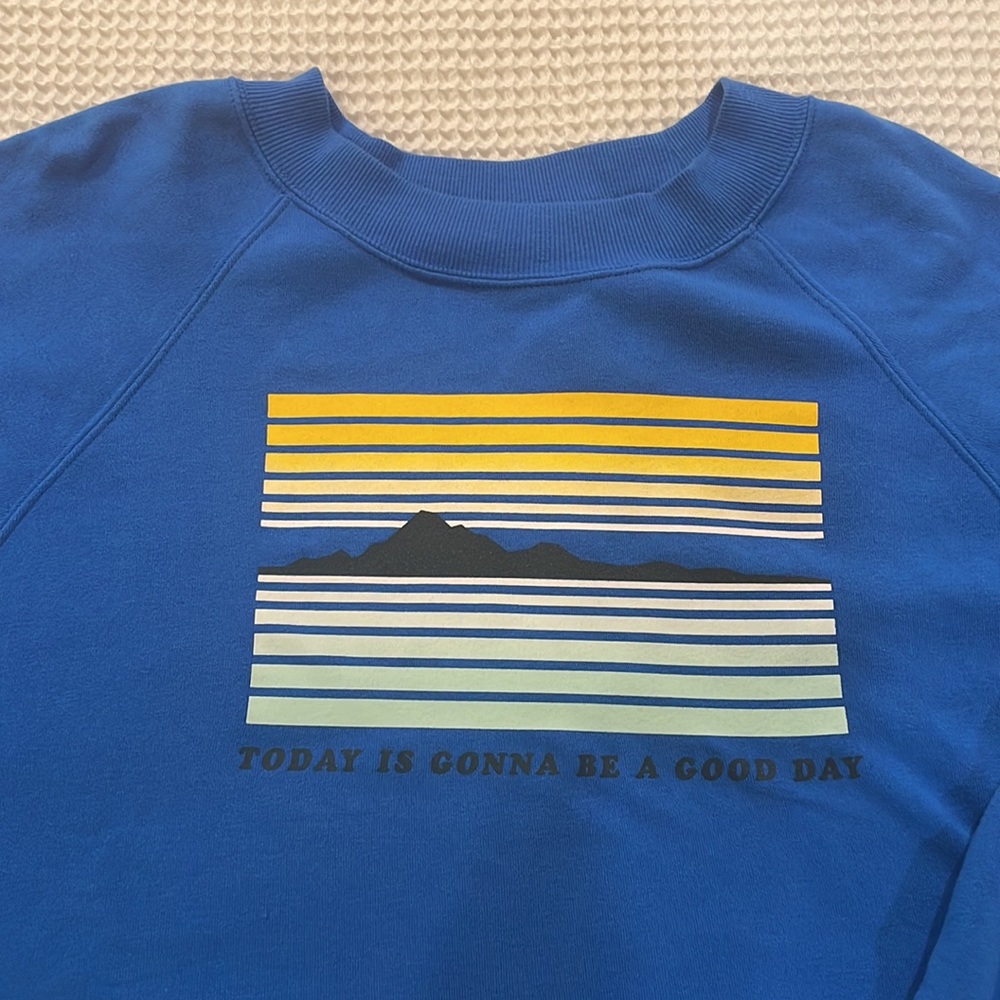 Positive Quote Cropped Sweatshirt